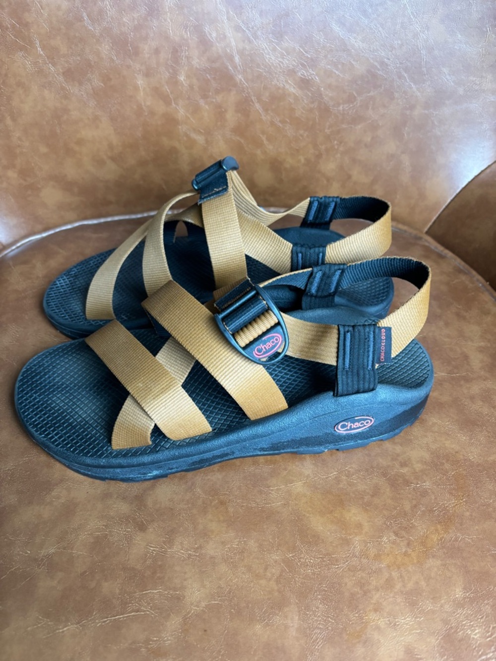 Chaco Z1 Classic Sporty Strappy Sandals Rust Brown Black Hiking Rafting M10 - Picture 5 of 8